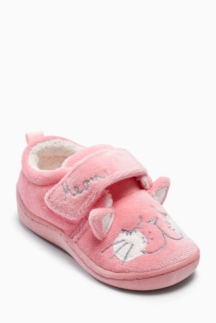 Pink Cat Slippers (Younger Girls)